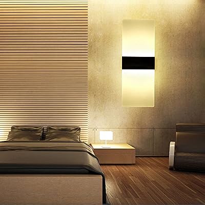 Splink Applique Murale LED Intérieur Moderne Lampe Desgin Carrée 6W Blanc Chaud pour Chambre Escalier Sallon Cuisine Bureau Porche Passerelle Bar