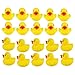 Price comparison product image BIGBOBA 20 Pcs/Set Mini Yellow Ducks Rubber Squeakies – Nice Bath Toy Beach Toy Baby Shower Birthday Party Gift
