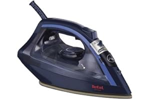 Tefal Virtuo FV1739 Plancha de vapor 2000 W, no necesita configuración, golpe de vapor 90 gr/min, vapor continuo de 24 gr/min con suela cerámica, anti-cal y anti-goteo, para todo tipo de ropa, Blanco