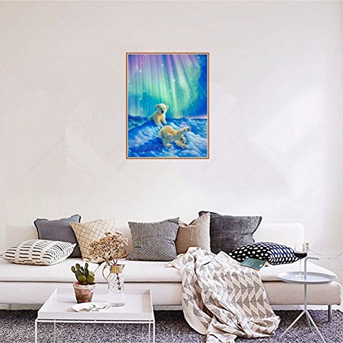 aihome 5D DIY Diamant Stickerei Gemälde eingefügt Kreuzstich Colorful Raum Dekoration eisbär - 6