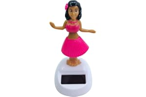 ZHOUBAA ZHOUBA Funny Solar Power Dancing Car Decor Solar Dancing Beach Girl Automatic Swing Car Interior Ornament Dashboard Decor - Pink