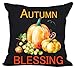 Produktbild Xukmefat Happy Fall Y'all Harvest Autumn Pumpkin Tree Maple Leaves Animal Birds Cotton Linen Square Throw Waist Pillow Case Decorative Cushion Cover Pillowcase Sofa 18"x 18" inches