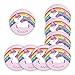 Produktbild 8er Set personalisierbare Buttons für feierliche Anlässe - Geburtstag - Taufe - Babyparty - als Mitbringsel oder Geschenk für Freunde und Familie (38mm mit Magnet Anstecker) Motiv magische Einhörner / Unicorn