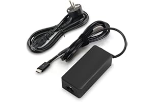 SIKER Universal Cargador portátil USB C 65W 45W, Adaptador AC de Cable para Lenovo ThinkPad T480 T480s T580 T580s Chromebook 100e 300e C330 Yoga C930 C740