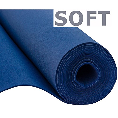 Filz, Filzstoff, Dekorationsfilz, Weicher Filz, Breite 150cm, Dicke 3mm, Meterware 0,5lfm - dunkelblau
