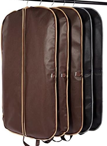 LvLoFit Waterproof Garment Carrier Bag for Suit and Dress Anti Bacterial Clothes Cover Dual Fold Handle for Travel Carrying 120*60cm Big (Black, 60*120)