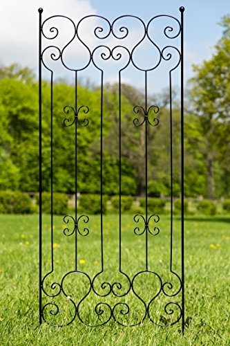 Steckzaun Höhe: 195cm Schwarz B: 80cm Rankhilfe Rankgerüst Rankgitter Metall