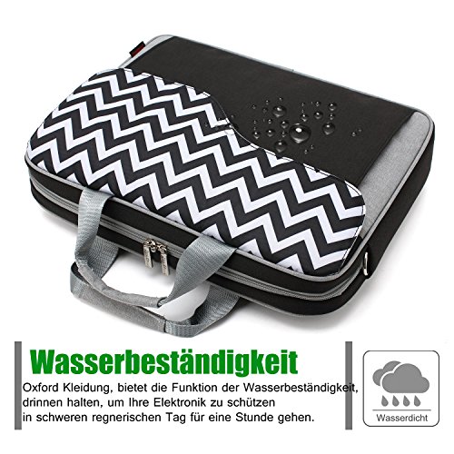 CoolBELL 17 3 Zoll Laptop Tasche Nylon Schultertasche mehrfach Abteil Messenger Bag Handtasche Tablet Aktentasche f  r Laptop   Tablet   Macbook Schwa