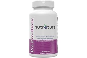 NUTRETURE 60 Billion probiotics for Men | 60 Capsules Mens probiotic Supplement | prebiotics for Gut Health | probiotics for Digestive Health