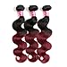 Price comparison product image Bette Hair 100% Brazilian Virgin Ombre Human Hair Body Wave Hair Weft 3Bundles Virgin Ombre 2Tone Human Hair Extensions 28 28 28 Inch 1b-99j