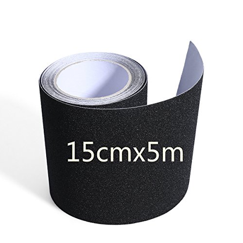 BESTOMZ 15CM x 5M Anti-Rutsch Band Aufkleber für Treppen Belag Streifen (schwarz) - 9