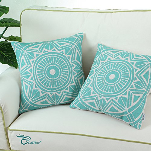 Euphoria CaliTime Kissenbezug Dekokissen Shell Kompass Geometric 45cm X 45cm Türkis - 3