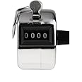 ADD GEAR Resettable Lap Counter 4 Digit Counting Machine Heavy Duty Manual Click Pooja Mantra Jap Tasbeeh Chanting Finger Counter Tally (Metal)