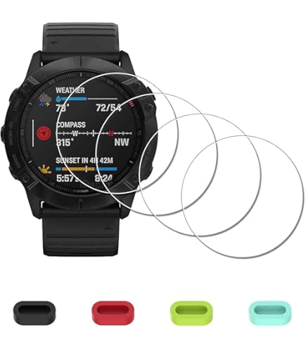 Custodia Protettiva Per Garmin Fenix 6X - Copertura Morbida TPU Antigraffio Nero Trasparente