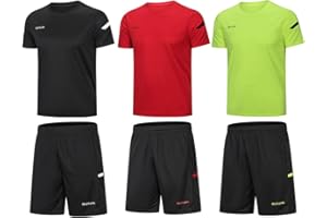 BUYJYA Lot de 3 shorts de sport pour homme - Pour basket-ball, football, exercice, course à pied, gym