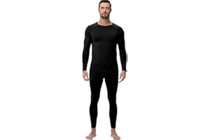 wirarpa Men's Thermal Underwear Set Fleece Lined Base Layer Long Sleeve Top & Bottom for Winter Warmth