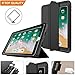 Produktbild PROTECK Hülle für iPad 9.7 Zoll 2018/2017 - Schutzhülle mitintegrierter Schutzfolie+Ständer Funktion+Auto Einschlafen/Aufwachen- Schwarz