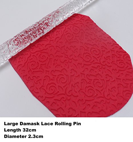 Acryl gemustert/Prägung/Textur-Nudelholz. Damast Spitze Design.