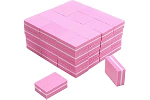 EAVUYIS 50 Pezzi Buffer per Unghie, Levigatura File Strumento Buffer Blocco a Doppia Faccia, Adatti per Saloni di Bellezza Domestico Unghie in Gel