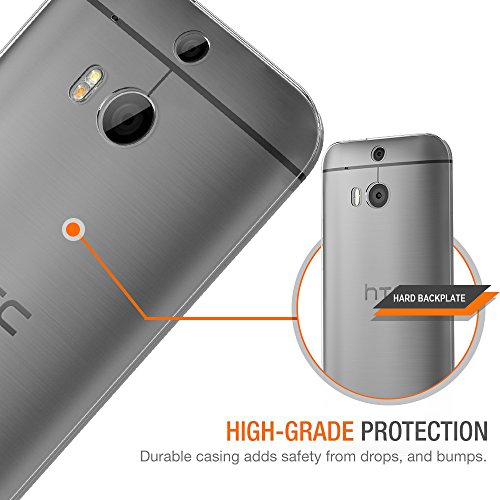 HTC One M8 Funda  iVoler TPU Silicona Case Cover Dura Parachoques Carcasa Funda Bumper para HTC One M8   Ultra-delgado   Shock-Absorci  n   Anti-Ara  azos   Transparente - Garant  a Incondicional de 18 Meses