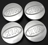 Set de cuatro tapacubos de metal ligero, para el centro de la rueda, aptos para Kia.