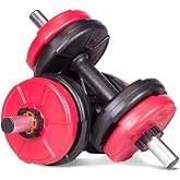 ECG 11 Kg Dambıl Seti BLACKRED 6 in 1 Fitness Set