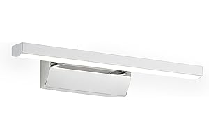 YHTlaeh LED Specchio Lampada 9W 680 Lumen Bagno Bianco Neutro 4000K IP44 Impermeabile No Flicker 230V (Cromo, 40CM)