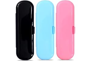 CHENKEE Electric Toothbrushes Case, 3 pcs Plastic Travel Electric Toothbrush Case Universal Toothbrush Holder Replacement Box Portable Storage Container for Daily Camping Outdoor Travel School