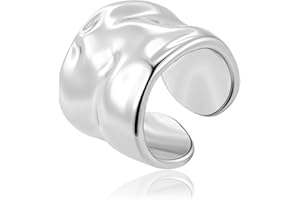 ALEXCRAFT Anelli Argento Ster Regolabile Donna Uomo a Fascia Mignolo Pollice Inossidabile