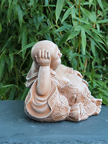 Steinfigur Buddha – Terrakotta, Garten, Deko, Figur, Stein, Statue, Frostsicher - 4