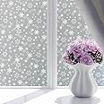 HOME13 Snow Flakes Frosted Window Film Frosted Static Cling Glass Film Window Stickers for Doors Home Living Room Kids Bedroom (24 x 80 Inches)