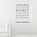 Produktbild adesiviamo® Stitch "Ohana means. Family Means Nobody Gets Left Behind or forgotten." Wandtattoo Wallsticker, schwarz, L