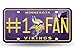 Produktbild Unbekannt NFL # 1 FAN Metall Auto Tag, Minnesota Vikings
