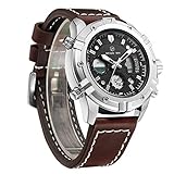 herrenuhr wasserdicht 20 bar [importierte Bewegung] Zuverlässiges japanisches Miyota-Quarzwerk, gewährleistet exakte Zeit, behält ± 1s Abweichung pro Tag bei.