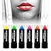 PaintGlow UV Reactive Neon Lipstick (6 Pack) Festival Fancy dress glow makeup