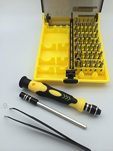 45 in 1 Precision Torx Screwdriver Cell Phone Repair Tool Set Tweezer Mobile Kit … - 4