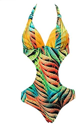 Modetrend Women 2017 Sexy One Piece Bikini Push Up Padded Bra Halter Swimwear Bathing Suit Swimsuit
