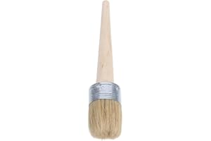 ULTNICE Chalk Paint Brushes, Wax Brush Wooden Natural Bristles Stencil Brushes for Furniture, Home Decor, Waxing, Glazing Pottery DIY Art Crafts Dry Fence Paint Brushes 10 x 3 inch