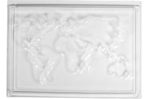 Rayher 36098000 Gießform Weltkarte, 20 x 30 cm, als Dekoration oder Geschenk, befüllbar mit Kreativ-Beton, Raysin-Gießpulver etc.