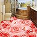 Produktbild GBHL Boden angebracht Zimmer Rakuten Badezimmer abstrakte Fantasie Aufkleber rote Rose Schmetterling Mode 3D Boden Boden hoch, 250x175 cm (98.4 von 68.9 in)