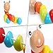 Boys Girls Child Magical Twisting Insect Wooden Toy Puzzle Baby Train Magic Toys