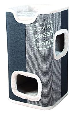 Trixie Jorge Tour pour chat, 78 cm Diamètre, gris/gris clair/anthracite