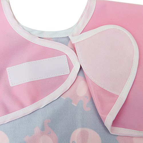 aviloo – Ärmel-Lätzchen für Babys – 100% wasserdicht und abwischbar – extra lang – mit Auffang-Tasche und Klettverschluss … - 4