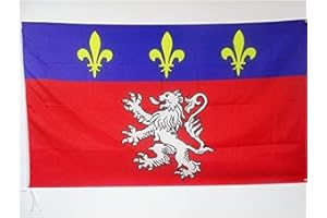 AZ FLAG Drapeau Province du Lyonnais 90x60cm - Drapeau de Lyon 60 x 90 cm Fourreau pour hampe