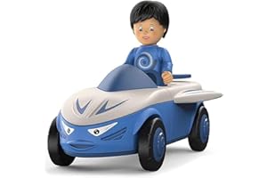 Toddys by siku 0107, Mike Moby, 2-teiliges Spielzeugauto, Zusammensteckbar, Inkl. beweglicher Spielfigur, Hochwertiger Schwungradmotor, Blau/Grau, Ab 12 Monaten