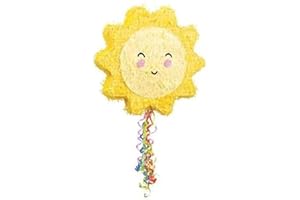 Unique 68144 Pignatta 3D a forma di sole sorridente | 1 pezzo, multicolore