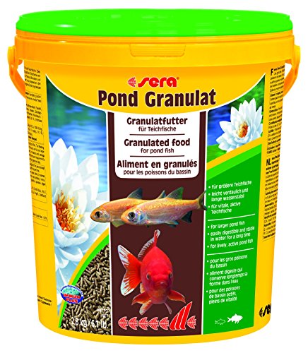 sera 07196 pond granulat 21 l - Hauptfutter in Stickform und schwimmfähig für alle Teichfische