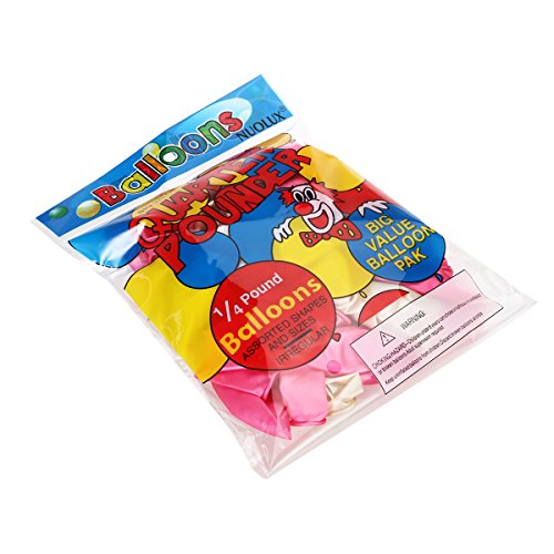 NUOLUX Pearly Glanz Ballon Dekoration für Hochzeit Geburtstag Party Spielzeug für Kinder 50pcs Spaß (weiß-rosa) - 7