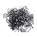 Pack of 250 Braiding Bands. Ultra Elastic Ponytailers. (Black)