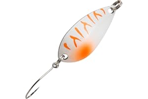 Fishing Tackle Max FTM Spoon Salza - Freccia UV 3,2 g, colore: Bianco/Arancione/Nero